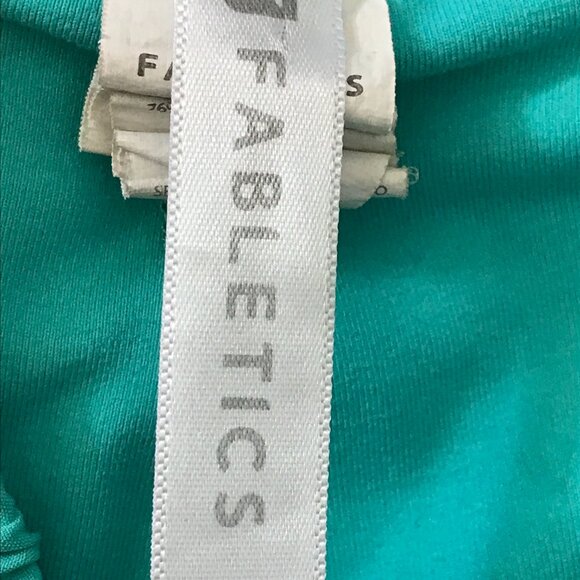 Fabletics Running Shorts Women M Blue Mid Rise Tie Waist Zip Pocket Athleisure - Picture 3 of 13